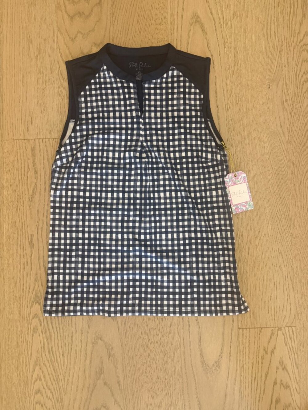 Stella Parker Wavy Navy Tank Top Size XS NWT